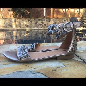 Kelsi Dagger KD Ankle buckle jewel Sandals Size 10